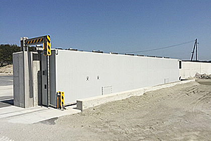 河川・砂防及び海岸・海洋　海岸設計（陸閘）、護岸